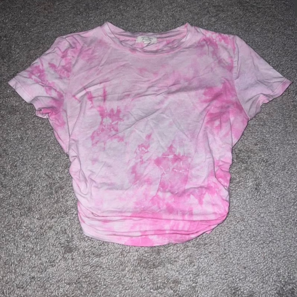 Papaya Pink Tie-Dye Short Sleeve Tee